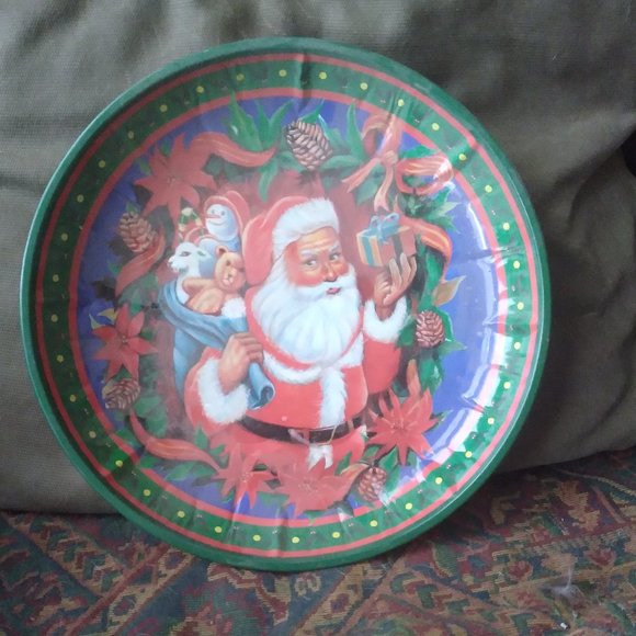 Santa Christmas Cookie / Snack Serving Tray - Picture 2 of 2